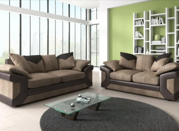 Dino 3 and 2 Seater Sofas Cord Fabric Design - Image 3