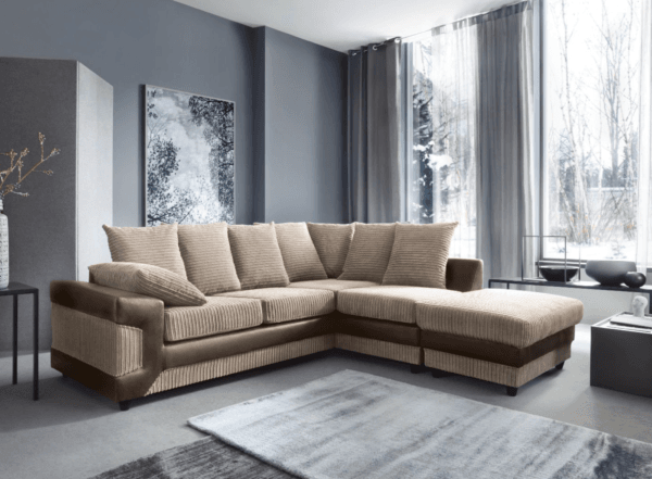 Dino Corner Sofa Stylish Cordary Fabric Design - Image 11