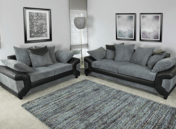Dino 3 and 2 Seater Sofas Cord Fabric Design - Image 4