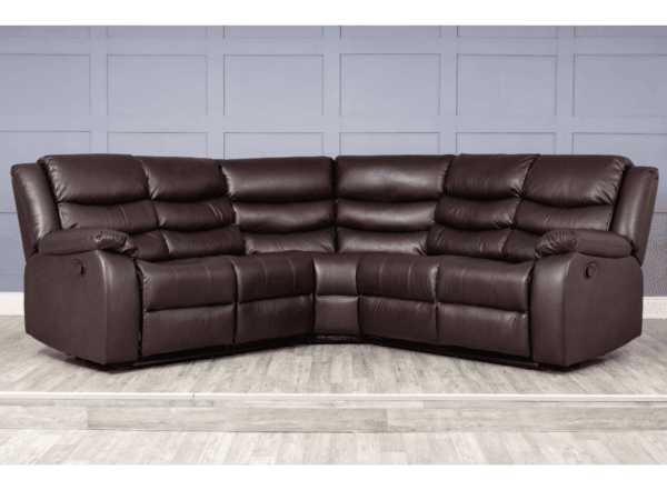 Roma Corner Leather Recliner Grey, Black, Brown - Image 7