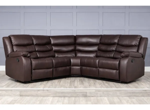 Roma Corner Leather Recliner Grey, Black, Brown - Image 7