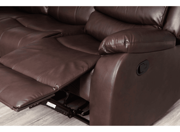 Roma Corner Leather Recliner Grey, Black, Brown - Image 9