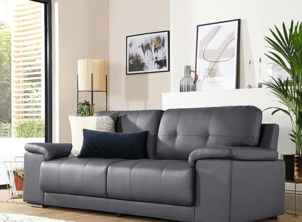 Kansas Leather 3 and 2 Seater Sofa Set - Image 7