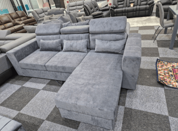 Luca Sofa Bed in Grey With Hidden Storage - Image 5