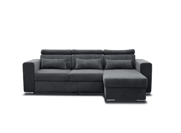 Luca Sofa Bed in Grey With Hidden Storage - Image 6