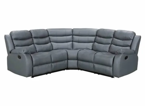 Roma Corner Leather Recliner Grey, Black, Brown - Image 2