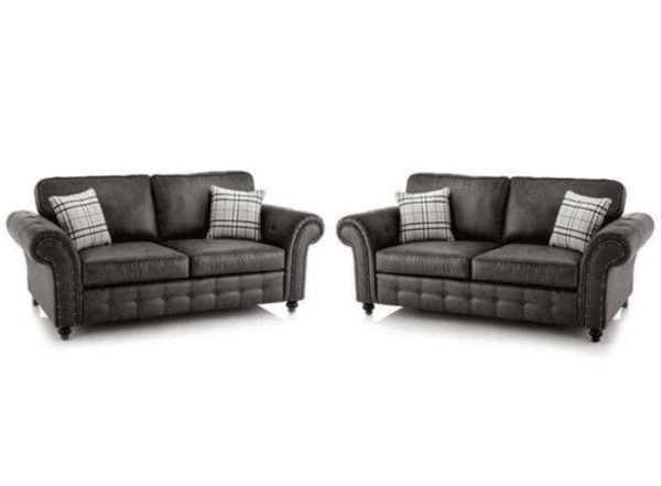 Oakland Leather 3 and 2 Seater Sofa Set - Image 7