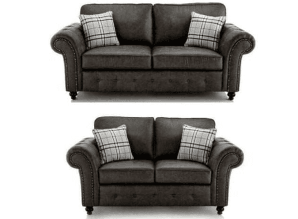 Oakland Leather 3 and 2 Seater Sofa Set - Image 8