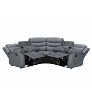 Roma Corner Leather Recliner Grey, Black, Brown