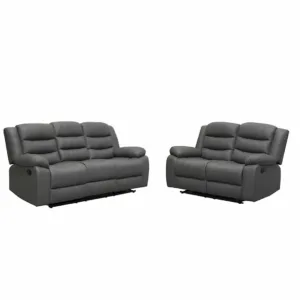 Roma 3 and 2 Seater Leather Recliner with Armchair