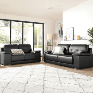 Kansas Leather 3 and 2 Seater Sofa Set