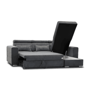 Luca Sofa Bed in Grey With Hidden Storage