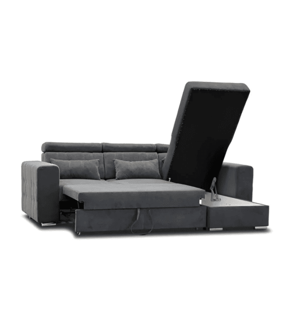 Luca Sofa Bed in Grey With Hidden Storage