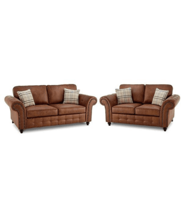 Oakland Leather 3 and 2 Seater Sofa Set