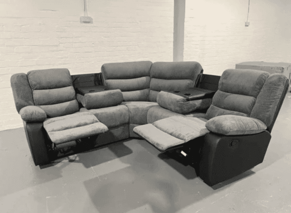 Rio Corner Cord Fabric Recliner Experience Comfort - Image 3