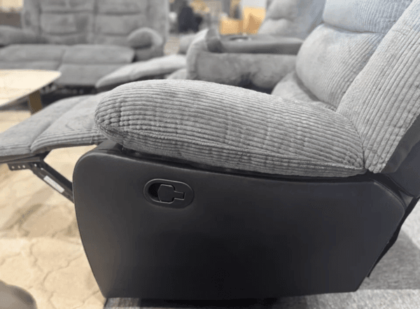 Rio 3 and 2 Seater Cord Fabric Recliner Modern Design - Image 8