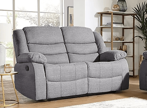 Sorrento 3 and 2 Seater Fabric Recliner Sofa Grey - Image 11