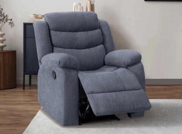 Sorrento 3 and 2 Seater Fabric Recliner Sofa Grey - Image 15