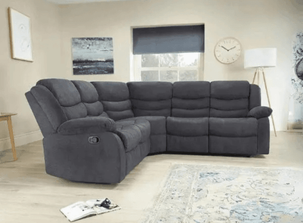 Sorrento Corner Fabric Recliner Grey Stylish New Design - Image 5