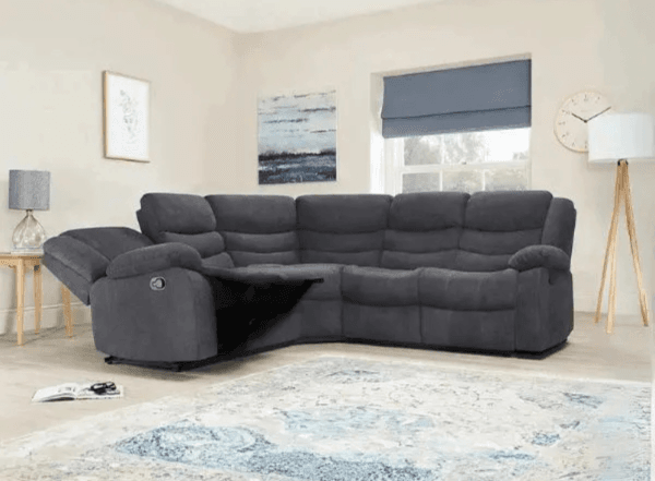 Sorrento Corner Fabric Recliner Grey Stylish New Design - Image 6