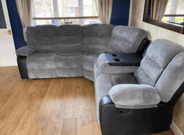 Rio Corner Cord Fabric Recliner Experience Comfort - Image 4