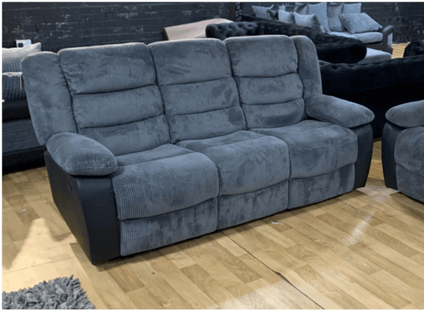 Rio 3 and 2 Seater Cord Fabric Recliner Modern Design - Image 3