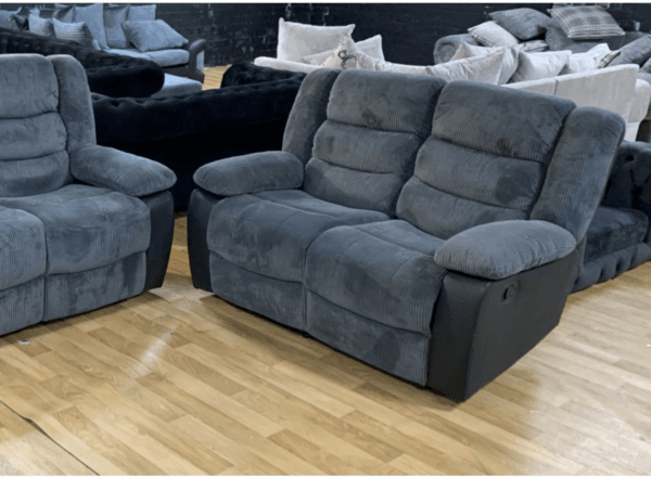 Rio 3 and 2 Seater Cord Fabric Recliner Modern Design - Image 4