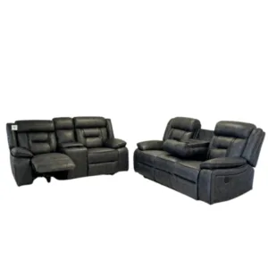 Nova 3 and 2 Seater Electric Recliner Grey Leather