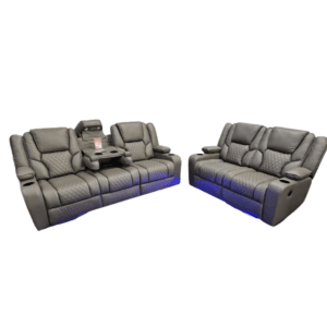 Orlando 3 and 2 Seater Electric Recliner Real Leather