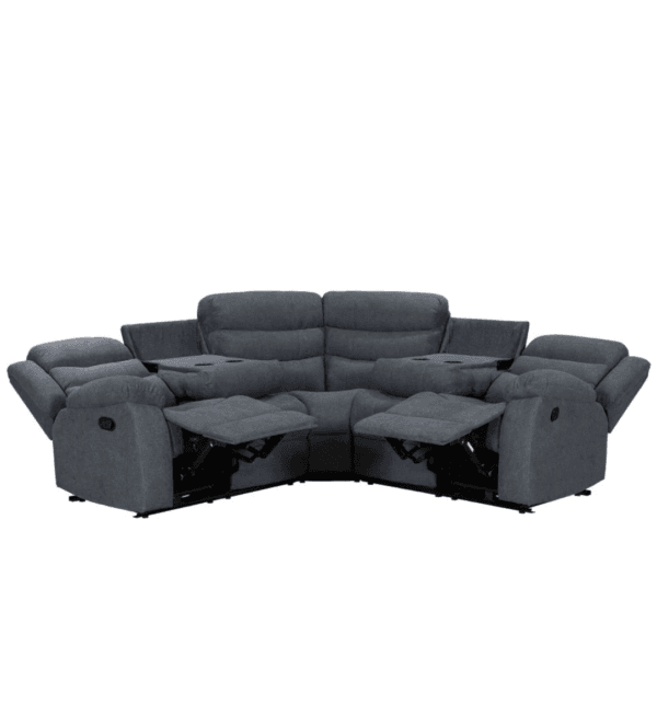 Sorrento Corner Fabric Recliner Grey Stylish New Design