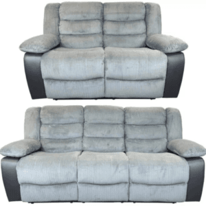Rio 3 and 2 Seater Cord Fabric Recliner Modern Design