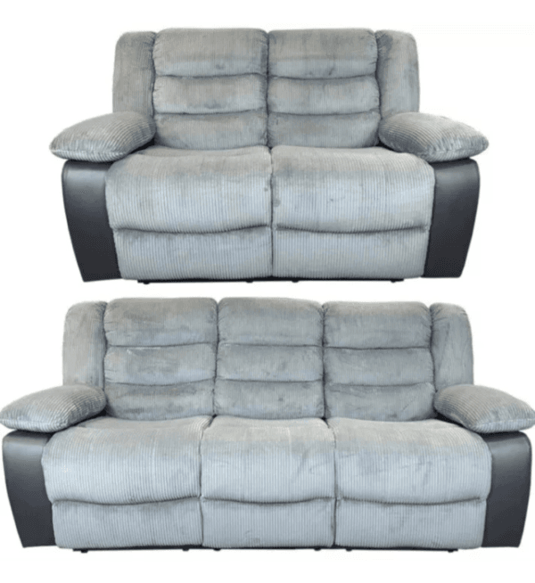 Rio 3 and 2 Seater Cord Fabric Recliner Modern Design